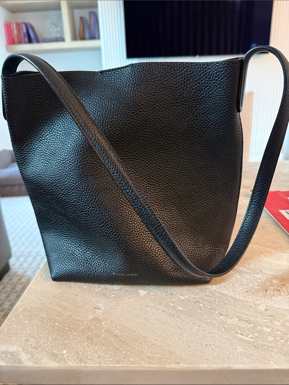 Classic Black Leather Shoulder bag